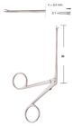 Micro ear forceps - 8cm, thumb manipulation: serrated jaw, Straight, 4 x 0.4mm