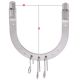 Kirschner wire traction bow with 3 traction hooks - for arm. a = 9.5cm, b = 7cm