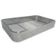 Sterilisation tray - perforated sides, flat mesh base - 405x250x60mm