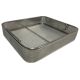 Sterilisation tray - perforated sides, flat mesh base - 300x270x60mm